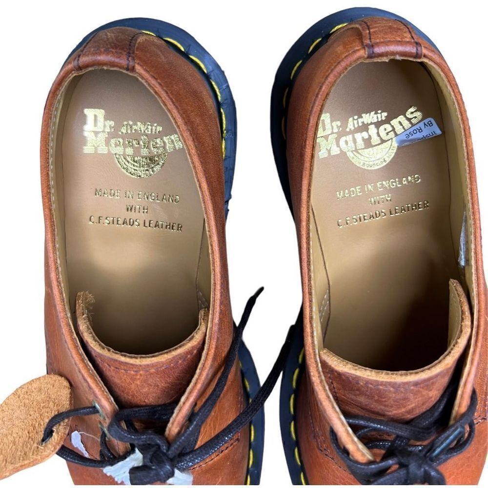Dr. Martens 1461 Leather Shoe in Dark Tan NWT Size Youth 4 - Picture 7 of 10